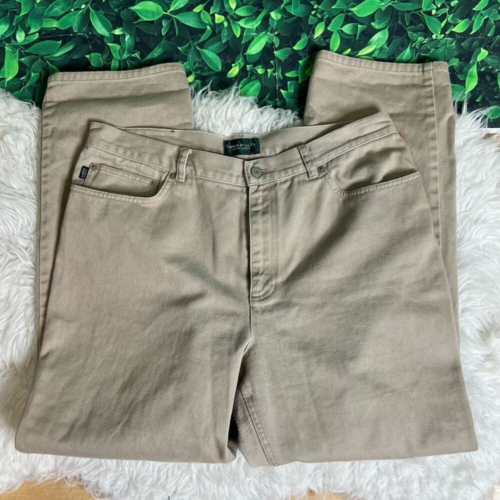 Lauren Ralph Lauren khaki mom style jeans size 16